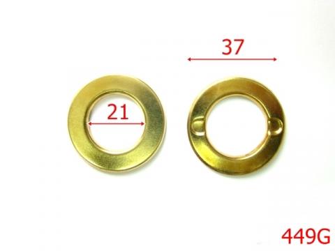 Ochet rotund 2 cm gold 21 mm gold 2E6 N7 449G de la Metalo Plast Niculae & Co S.n.c.