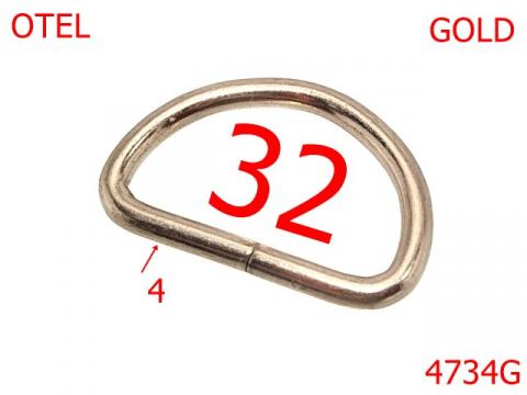 Inel D pentru marochinarie genti 4734G de la Metalo Plast Niculae & Co S.n.c.