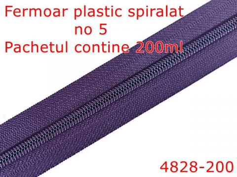 Fermoar plastic spiralat pentru confectii 4828 200