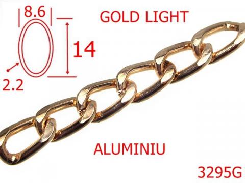 Lant aluminiu 8.6 mm 2.2 gold light 7J3 3295G de la Metalo Plast Niculae & Co S.n.c.