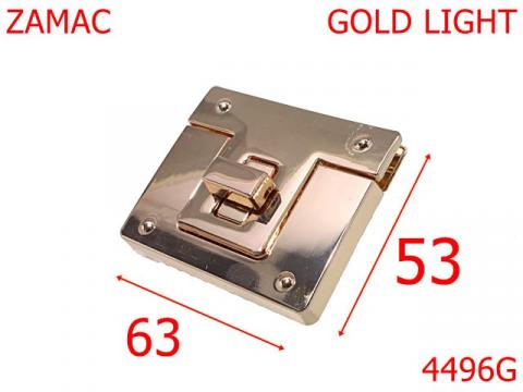 Inchizatoare mare poseta 63x53 mm zamac gold 4496G de la Metalo Plast Niculae & Co S.n.c.
