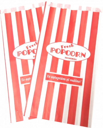 Punga popcorn 13 x 8 x 31, 200 bucati de la Fivalcom