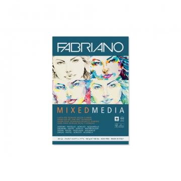 Bloc desen Mix Media, A4, fara spira, Fabriano de la Sanito Distribution Srl