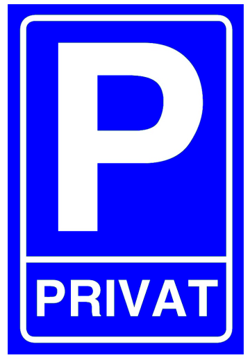 Sign privat Parking