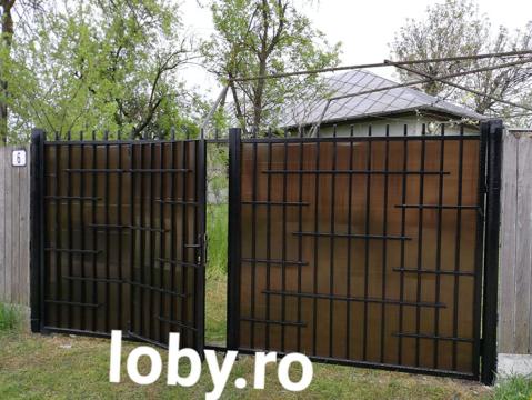 Gard si poarta din fier forjat simplu de la Loby Design