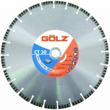 Disc diamantat taiere beton armat 350 mm Golz CT 30