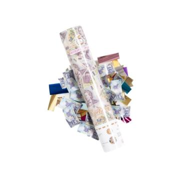 Lansator confetti Money Popper cu bancnote, Multicolor