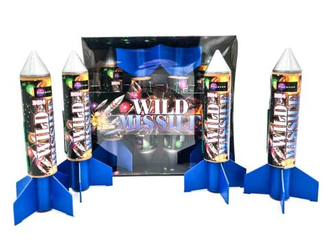 Set artificii cu 4 rachete Wild Missile, B014