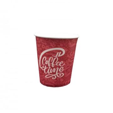 Pahar 235ml - 8oz coffee time D80 (100buc) de la Practic Online Packaging Srl