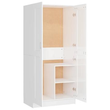 Sifonier, alb extralucios, 82,5x51,5x180 cm, PAL de la Comfy Store