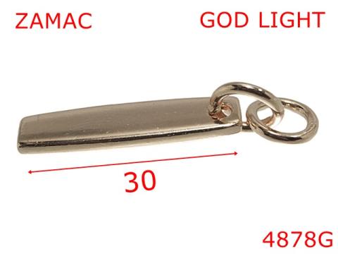 Tragator cursor fermoar -30--zamac--gold light 4878G de la Metalo Plast Niculae & Co S.n.c.