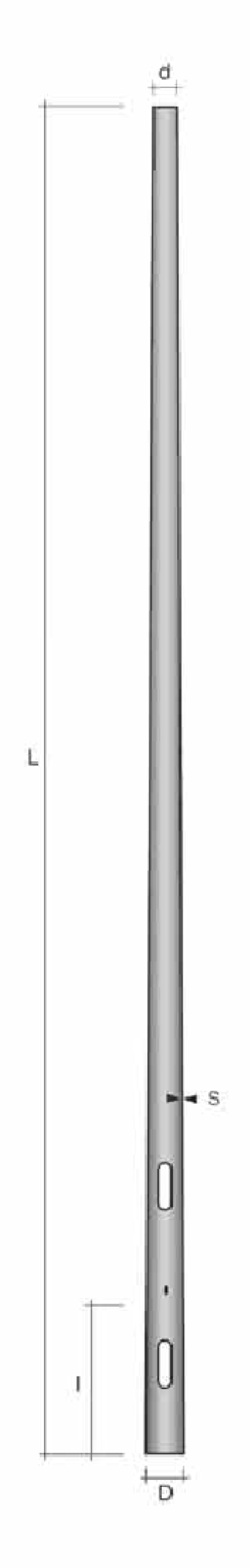 Stalp conic ingropat h=4.5m de la Metalsafe Lighting Srl