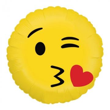 Balon folie Emoji Kiss Pupic , Sarut 45cm
