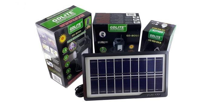 Kit panou solar pentru camping cu 3 becuri, USB