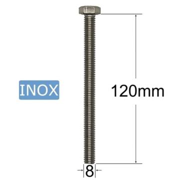 Surub inox M8x120mm cap hexagonal - 25buc/cutie de la Marisim Total Instal Srl