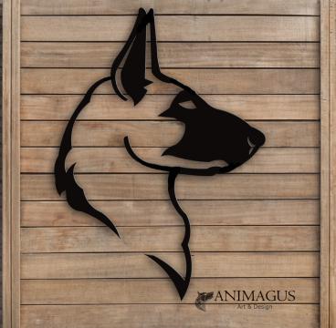 Placa metalica decorativa Malinois Ciobanesc Belgian