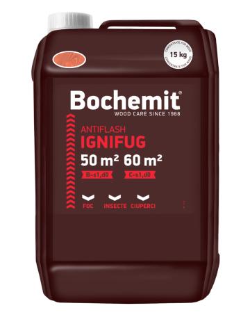 Solutie ignifugare lemn Bochemit Antiflash 15 kg, maro