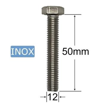 Surub inox M12x50mm cap hexagonal - 25buc/cutie de la Marisim Total Instal Srl