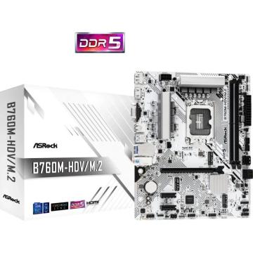 Placa de baza AsRock B760M-HDV/M.2 LGA1700, 2x DDR5, 1x HDMI de la Risereminat.ro