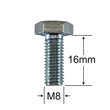 Surub filet metric M8x16mm cap hexagonal DIN 933 Gr.8.8 de la Marisim Total Instal Srl