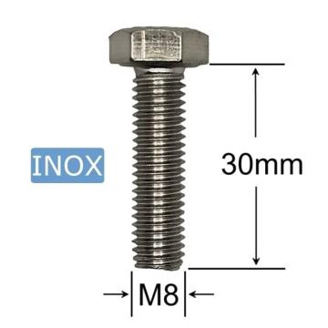 Surub inox M8x30mm cap hexagonal - 50 buc/cutie de la Marisim Total Instal Srl