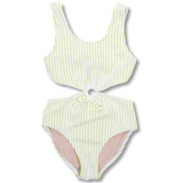 Costum de baie fetite, intreg, Lemon Stripe Shade Critters