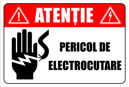 Indicator de securitate atentie pericol de electrocutare