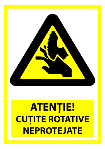 Indicator de securitate cutite rotative neprotejate de la Prevenirea Pentru Siguranta Ta G.I. Srl