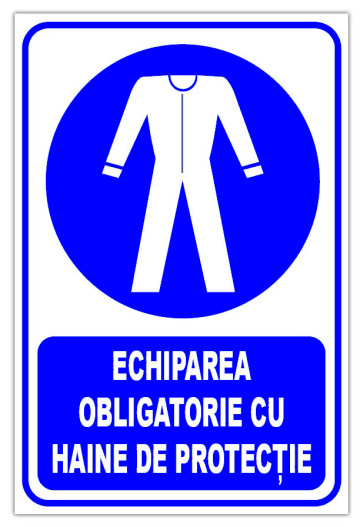 Indicator echiparea obligatorie cu haine de protectie