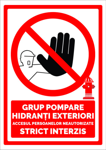 Indicator pentru grup de pompare hidranti exteriori