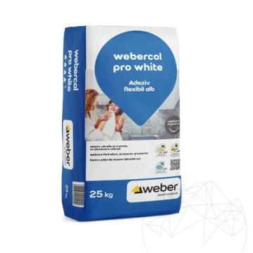 Adeziv piatra naturala - Webercol Pro White, 25 kg de la Piatraonline Romania