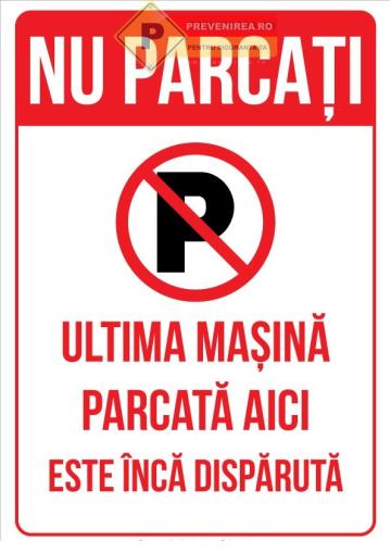 Indicatoare nu parcati aici