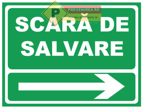 Indicatoare pentru scara de salvare