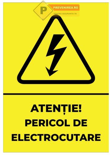 Indicator galben pericol de electrocutare