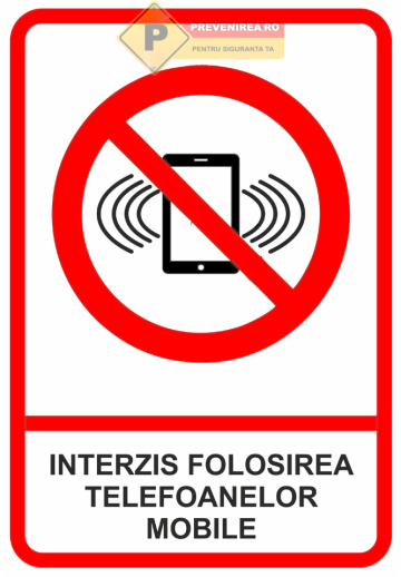 Indicator interzis telefonul mobil