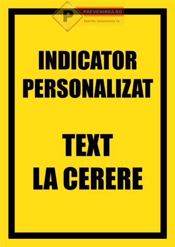 Indicator personalizat text la cerere