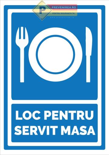 Semn pentru loc de servit masa