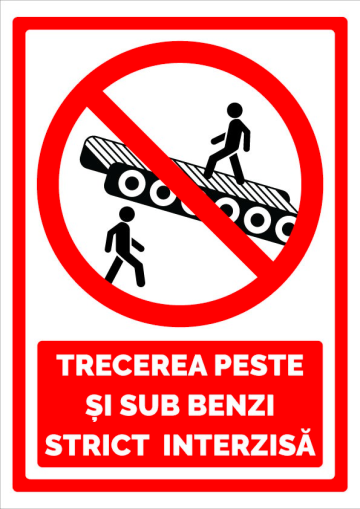 Semn pentru trecerea peste benzi strict interzisa