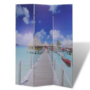 Paravan de camera pliabil, 120 x 170 cm, plaja de la Comfy Store