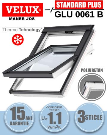 Fereastra mansarda Velux GLU 0061B cu rama de etansare