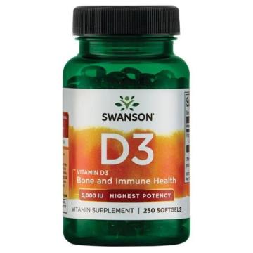 Supliment alimentar Swanson Vitamina D3, 5000 IU