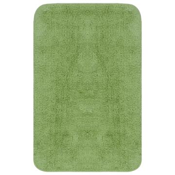 Set covorase baie, 2 buc., verde, material textil de la VidaXL
