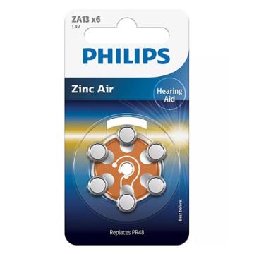 Baterie auditiva zinc air blister 6 buc Phili de la Sil Electric Srl