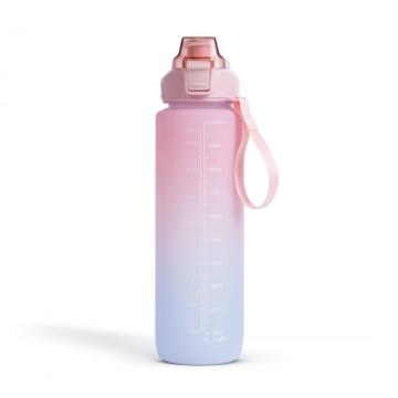 Sticla de apa sport - 1L - opal - gradient roz-albastru de la Mobilab Creations Srl