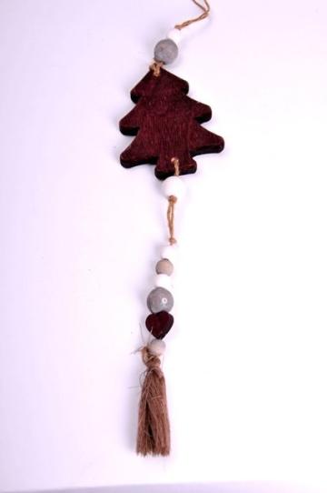Ghirlanda ornament Craciun, brad, maro, 50cm