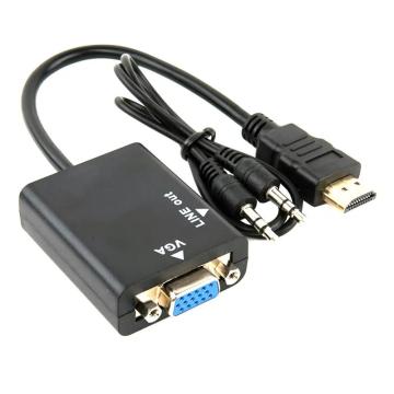 Convertor HDMI la VGA + sunet 3.5mm