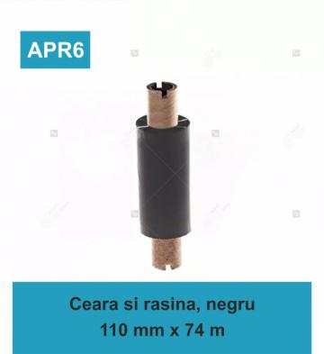 Ribon Armor Inkanto APR6, ceara si rasina (waxresin), negru de la Label Print Srl