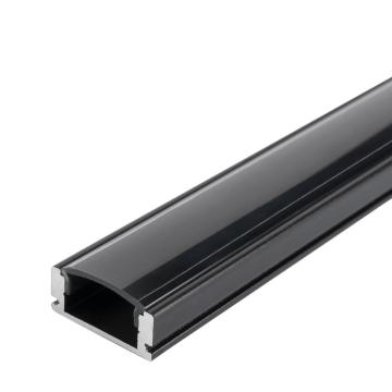 Profil de aluminiu pentru LED + capac negru L=2m
