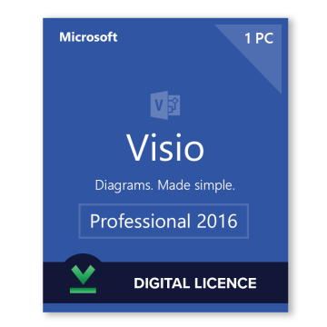 Licenta digitala Microsoft Visio Professional 2016 de la Digital Content Distribution LTD