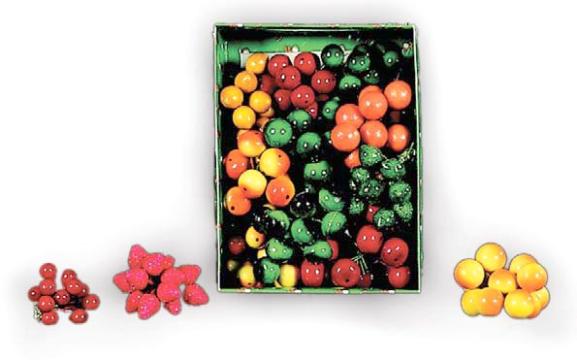 Set 144 de decoratiuni fructe (mere si pere) 15mm